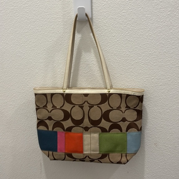 Coach Signature Legacy Stripe bag. - Picture 2 of 10